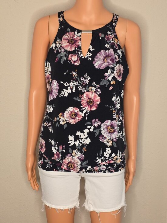 White House Black Market Tops - White House Black Market Floral Sleeveless Blouse, Size XS
